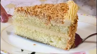Slavyanka cake. Cream with halva.