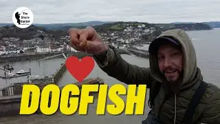 HUGE DOGFISH SHARK, UK Beach Fishing Wayne Hand. Bristol Channel. 4K Drone Fishing SEA