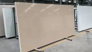 2cm Engineered Stone Crystal Beige Cream Color Quartz Big Slabs