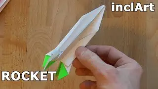 EASY ORIGAMI ROCKET TUTORIAL | HOW TO MAKE A COOL PAPER ROCKET STEP BY STEP INCLART