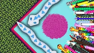 SNAKE IO🐍 KING SNOWBELL SNAKE 🐍 VS 100 PRO GIANT SNAKES 🐍 EPIC SNAKEIO GAMEPLAY #snakegame #games 