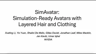 SimAvatar: Simulation-Ready Avatars with Layered Hair and Clothing