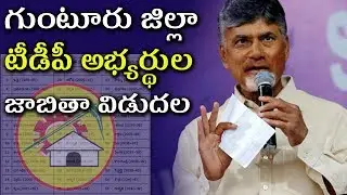 2019 Elections From Guntur District TDP Candidates List | TDP MLA And MP Candidate List