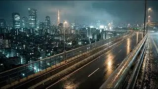 rainy tokyo highway 🛣️ empty night road lofi beats to sleep, study, drive