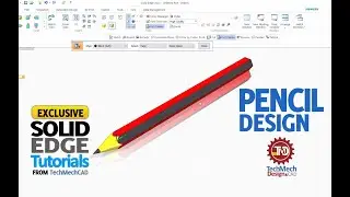 Solid Edge Design a Pencil | Learn Pencil Design in Solid Edge | Pencil Design CAD