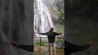 🇱🇰Visiting Bambarakanda during heavy rain 🌧❤️ #shorts #waterfall #bambarakanda #travel #adventure