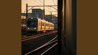 The train hums low a steady beat