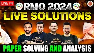 RMO 2024 : Live Paper Solution| Paper solving and Analysis | VOS #rmo2024 #RMOpapersolution