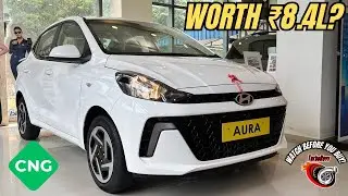 IS THIS THE BEST ₹8.4 Lakh CNG SEDAN? Hyundai Aura S CNG 2025 FULL Walk-around!