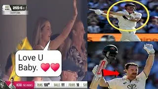 Travis Head's Wife enjoying & celebrating of his unique celebration 🍾❤️  #INDvAUS