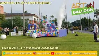 GIANT BOX, CO2 JET DAN CONFETI ELEKTRIK PEMBUKAAN TURNAMENT GOLF ACI 2024-ART ON BALLOON 08158819432