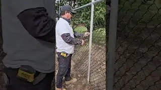 how to put ties on chain link fence