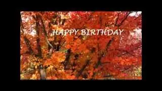 Red Maple Leaf Happy Birthday E-Card