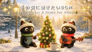 【Рождественский BGM】Зимняя кафе-музыка для радостного настроения 🎄 Гитара и пианино 60 мин