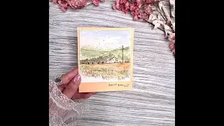 step by step paint a mini house in tiny watercolor / watercolour painting