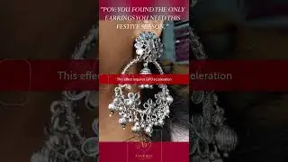 #chandbaliyan❤️#​Oxidized Silver Mirror Work Chandbali Jhumka Earrings