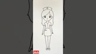 How to Draw a Beautiful Nurse 👩&zwj;⚕️🎨
