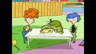 Ed, Edd N Eddy: Ed glues his head to a table
