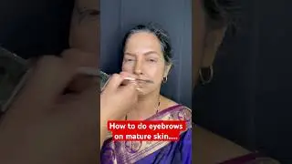 How to do eyebrows on mature skin..#shortvideo #youtubeshorts #makeup #eyebrows #matureskinmakeup