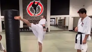Machida Karate class on setting up a strike by blinding your opponent with an initial strike