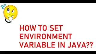 how to set system environment variable for java