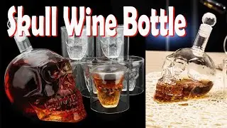 Glass Skull Bottle Creative Crystal Skull Whiskey Vodka Wine Bottle Vodka Skull Bottles Decanter