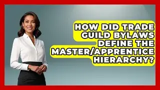 How Did Trade Guild Bylaws Define The Master/Apprentice Hierarchy? - You Cant Make This Law Up