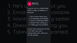 Here Is The HONEST TRUTH Ladies 🙏 If you&rsquo;re talking to a guy 🧑&zwj;💼 for eight weeks 📅 and he&rsquo;s NOT