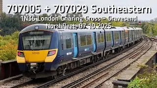 707005 + 707029 Southeastern, 1N36 London Charing Cross - Gravesend, Northfleet, 07.10.2025
