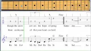Somewhere My Love - Learn to play Guitar - Tutorial