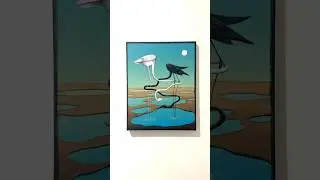 &lsquo;Necks&rsquo; 🦢 #surrealism #art #surreal #painting #gouache #paintingprocess #paintingvideo #artist