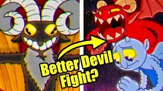 Cuphead - Angel and Demon VS The Devil Boss Comparison