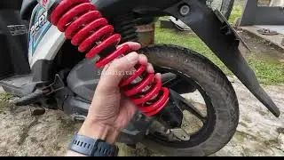 Ganti Shockbreaker Belakang & Handgrip Honda Beat FI 2014 | Motor Lebih Empuk & Nyaman