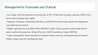 Caesars Entertainment Inc 2025Q2 : Caesars Entertainment CZR 2025 Q2 Earnings: Record Digital!
