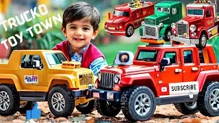 DIY Toy Tour Adventure | Mini farm story | Introduction | Truck ,tipper,jeep,ambulance.....