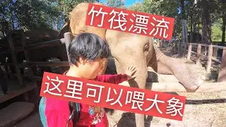 清迈Mae Wang的山里 可以玩竹筏漂流  喂大象 走铁索桥 【小邓带你玩清迈】
