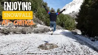 चीतकुल मध्ये snowfall चा मनापासून आनंद घेतला | Chitkul Snowfall amazing Drone view 4k