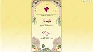 Wedding Invitation After effects Template | indian wedding invitation video | NRA-197