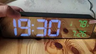 LED Music alarm clock Часы настольные электронные Losso Premium (GT) Long с Led подсветкой и   t&deg;C