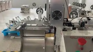 Garment Polyester Satin Ribbon Label Ultrasonic Cutting Machine with Auto Stacker 1000pcs/min 