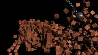 LightWave Wrecking Ball Bullet Animation