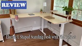 Flycity Electric L Shaped Standing Desk with File Cabinet Review - See Before You Buy