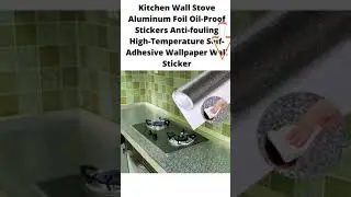 Kitchen Wall Stove Aluminum Foil Oil-Proof Stickers, Smart appliances cleaning for kitchen #Shorts