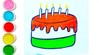 Flag cake drawing step by step #flagdrawing #flagcake #easydrawing
