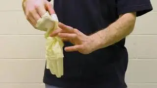 Putting on and taking off gloves