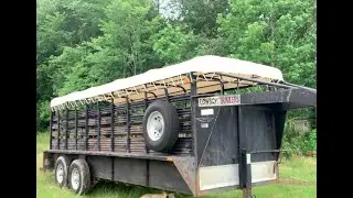 How to weave stock trailer cover.