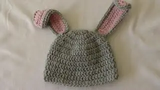 VERY EASY crochet baby / child's bunny hat tutorial - Part 1