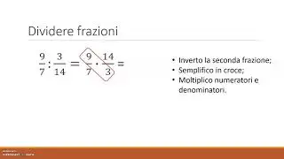 Moltiplicazione e divisione di frazioni