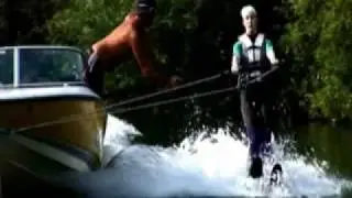 Visually impared girl talks about learning to water ski
