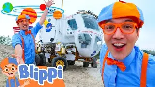 Excavator On The Moon! 🌙 | Blippi Songs 🎶| Educational Songs For Kids
